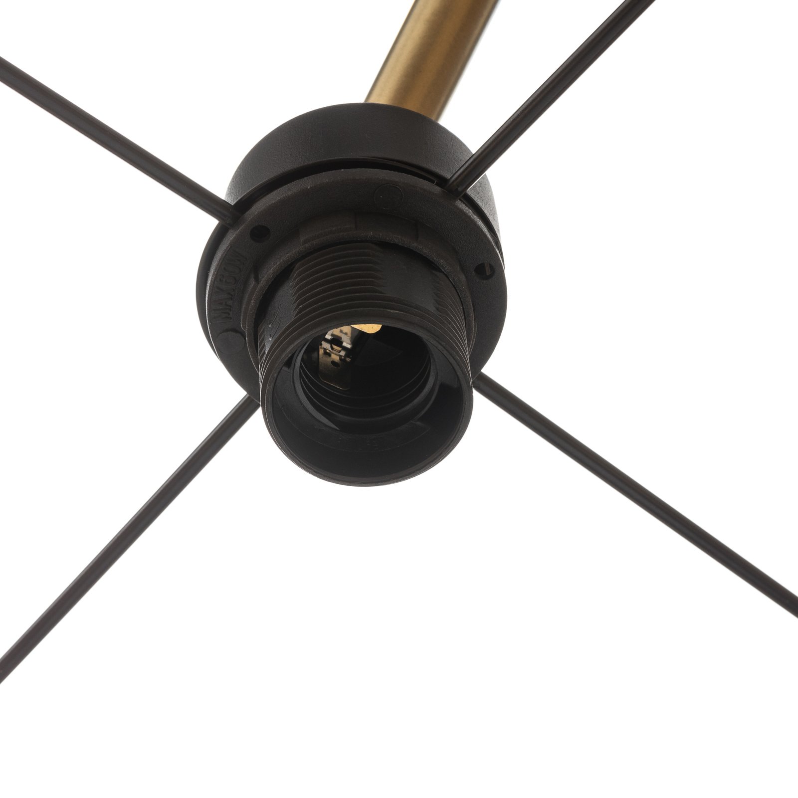 Tago hanglamp, 1-lamp, zwart/goud