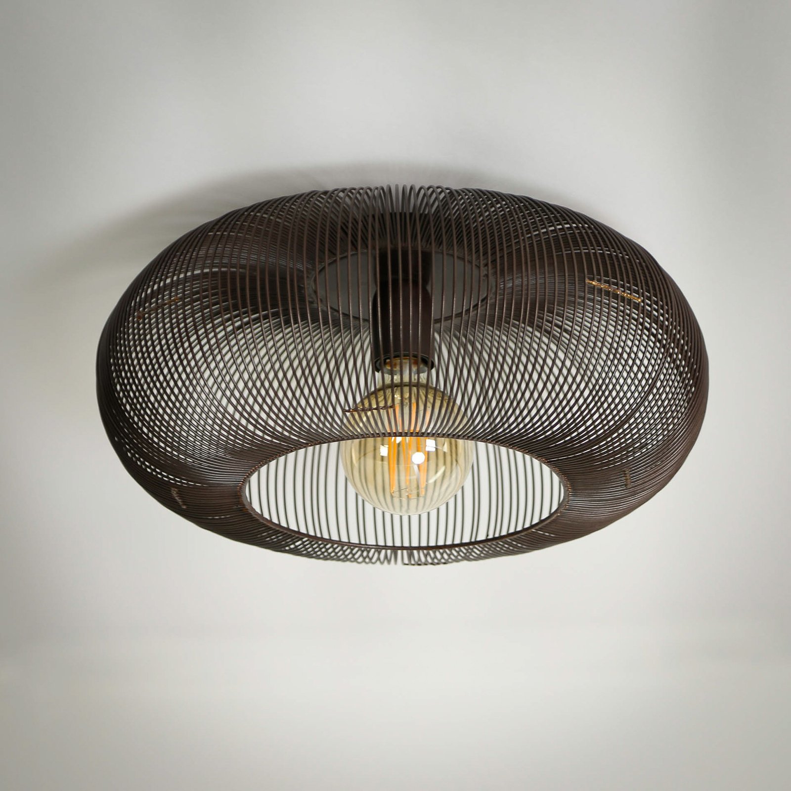 Plafondlamp Rippberg, zwart, 1-lamp