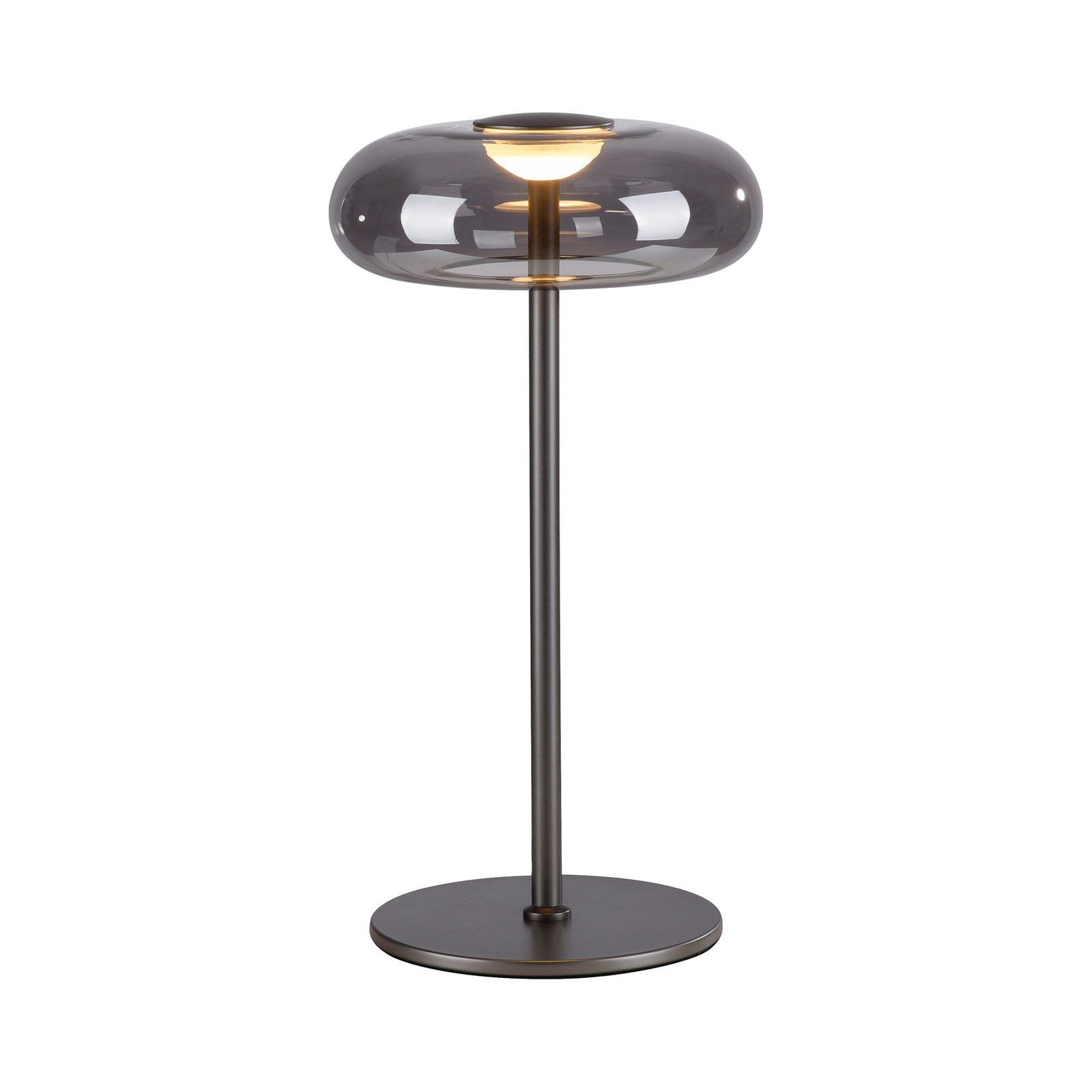 Schöner Wohnen LED-pöytälamppu Posh, savulasi, 3 000 K Schöner Wohnen LED-pöytälamppu Posh, savulasi, 3 000 K