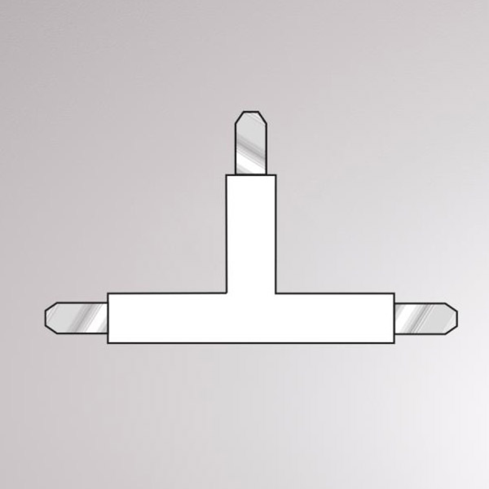 T-Verbinder für Volare 2-Phasen-Schiene, schwarz, Metall