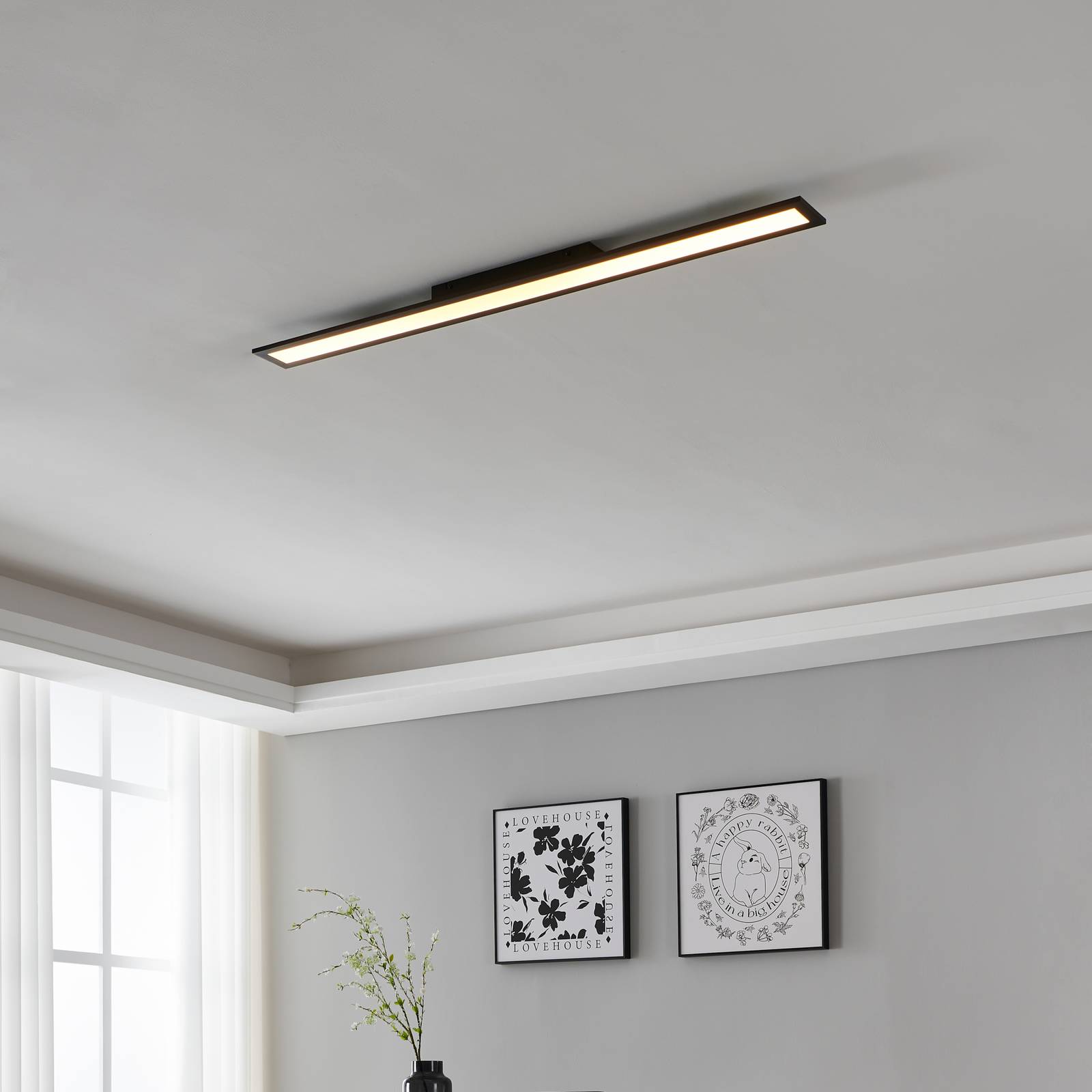  Eglo Connect Eglo Connect Salobrena-z Led-deckenlampe, 120x10cm, Schwarz 