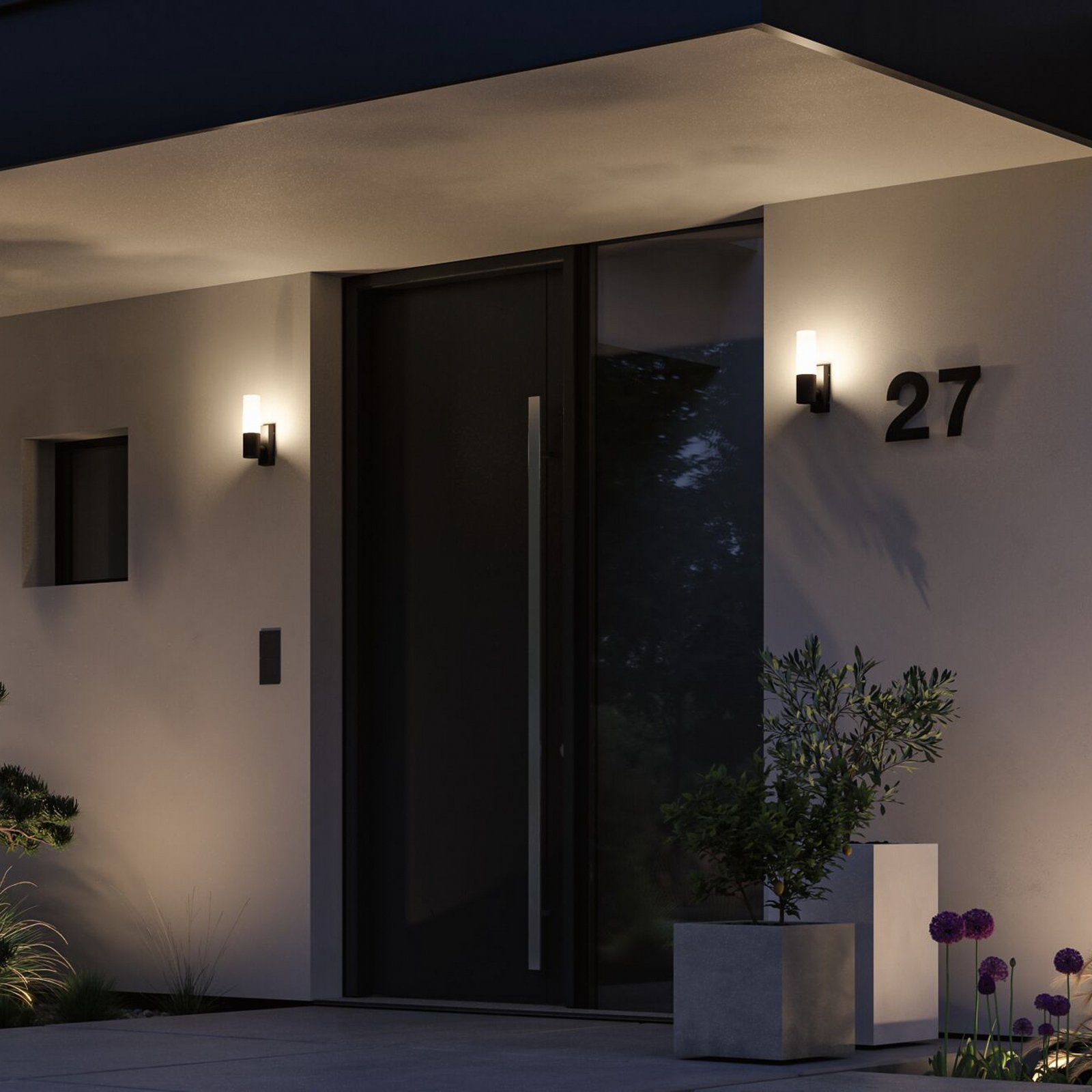 Applique d'extérieur Paulmann Tralia, anthracite, hauteur 25 cm IP44