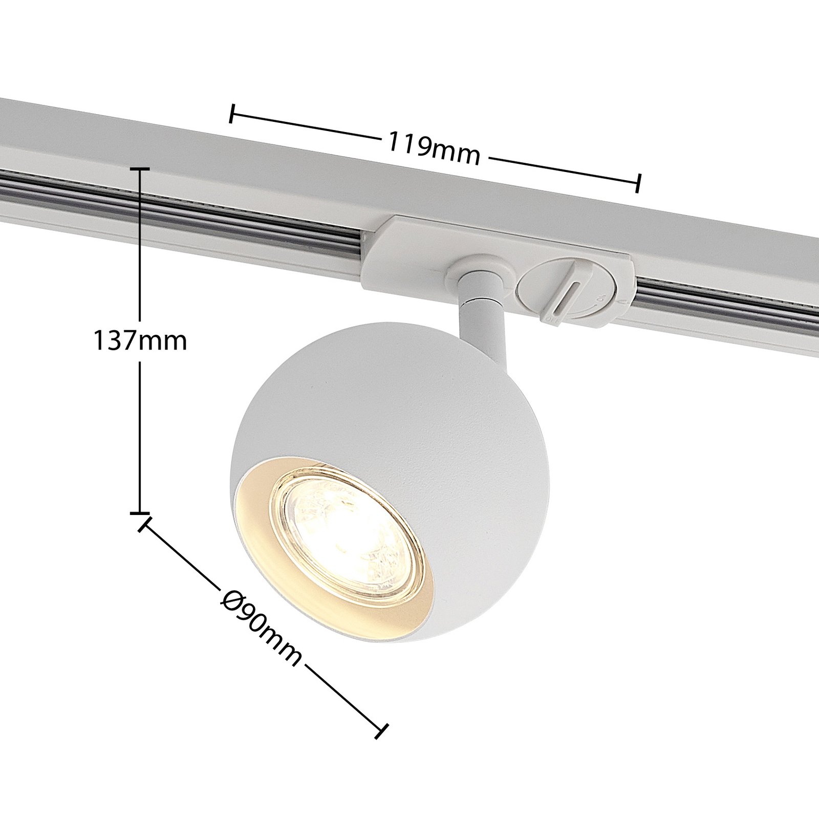 Linaro Round Lištové osvětlení GU10 Bílá - Lindby