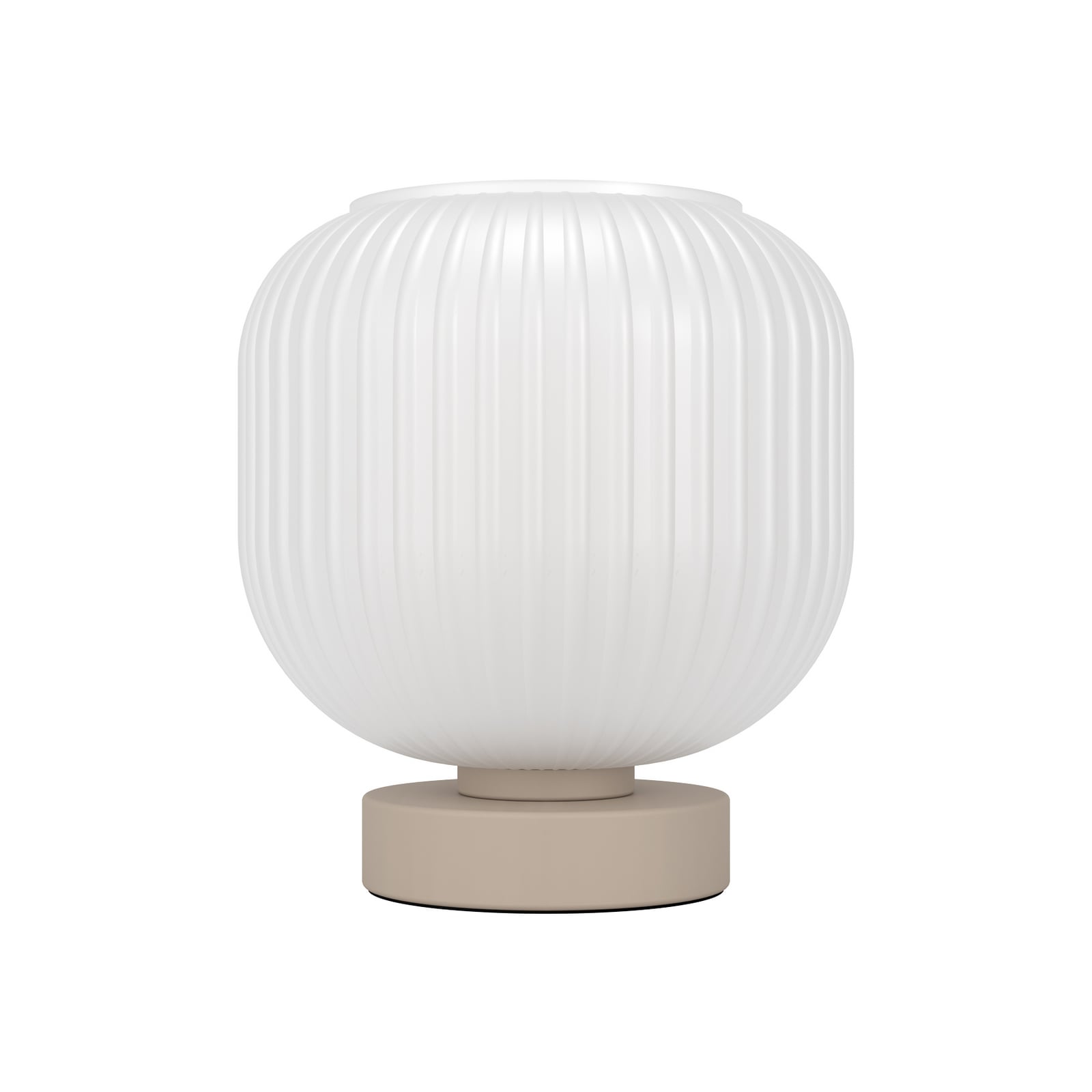 Stolová lampa Dasmina, biela/piesková, sklo, oceľ, E27