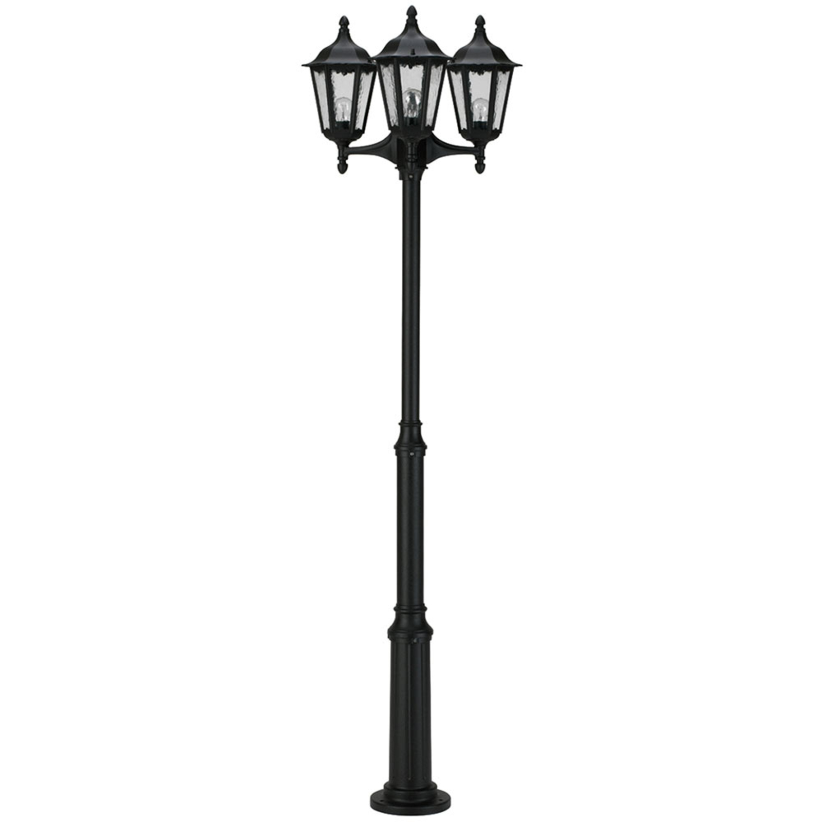 Lampadaire d'extérieur à 3 lampes 2099, noir