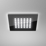 LED-Downlight Domino Flat Square, schwarz