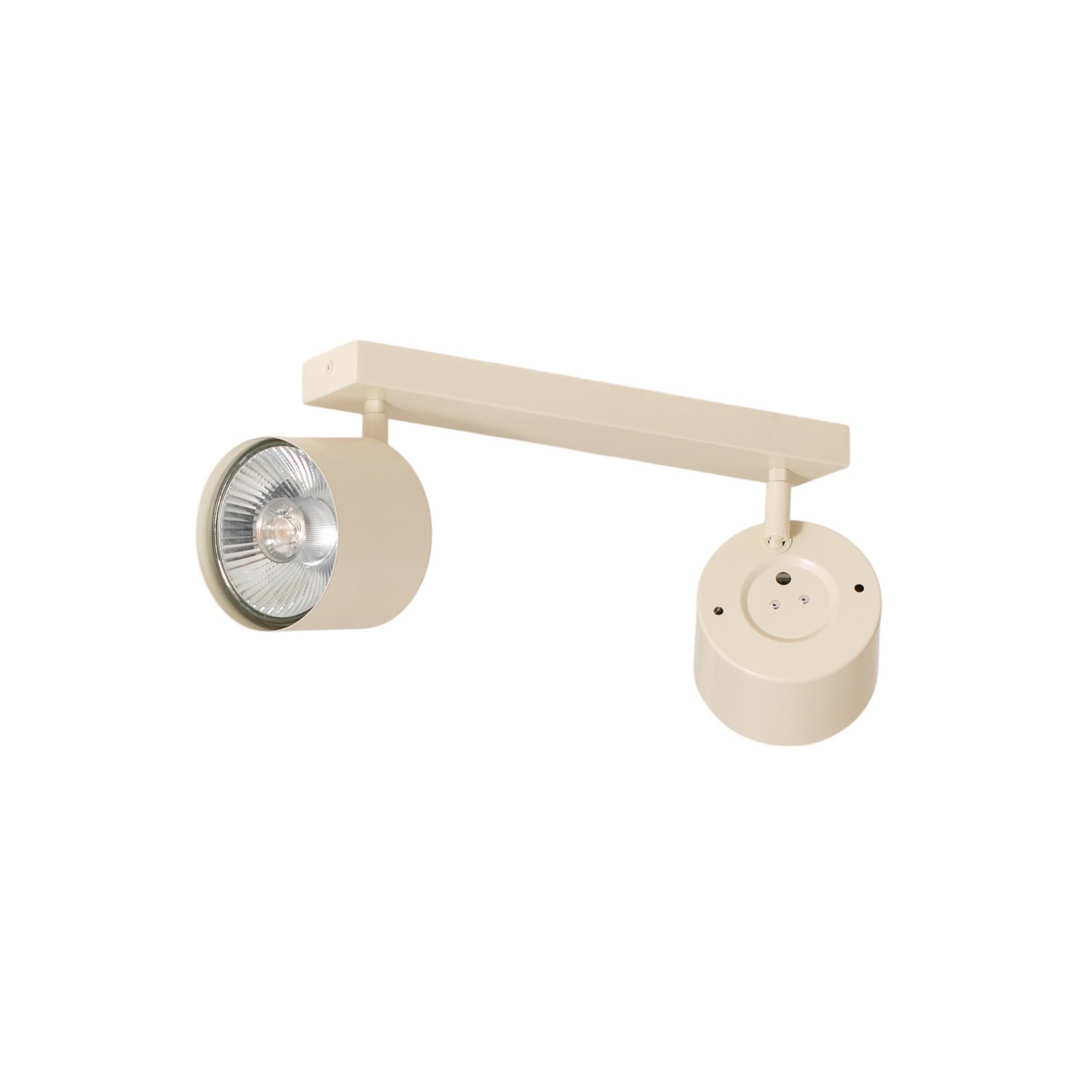 Takspotlight Chloe justerbar med 2 lampor, beige