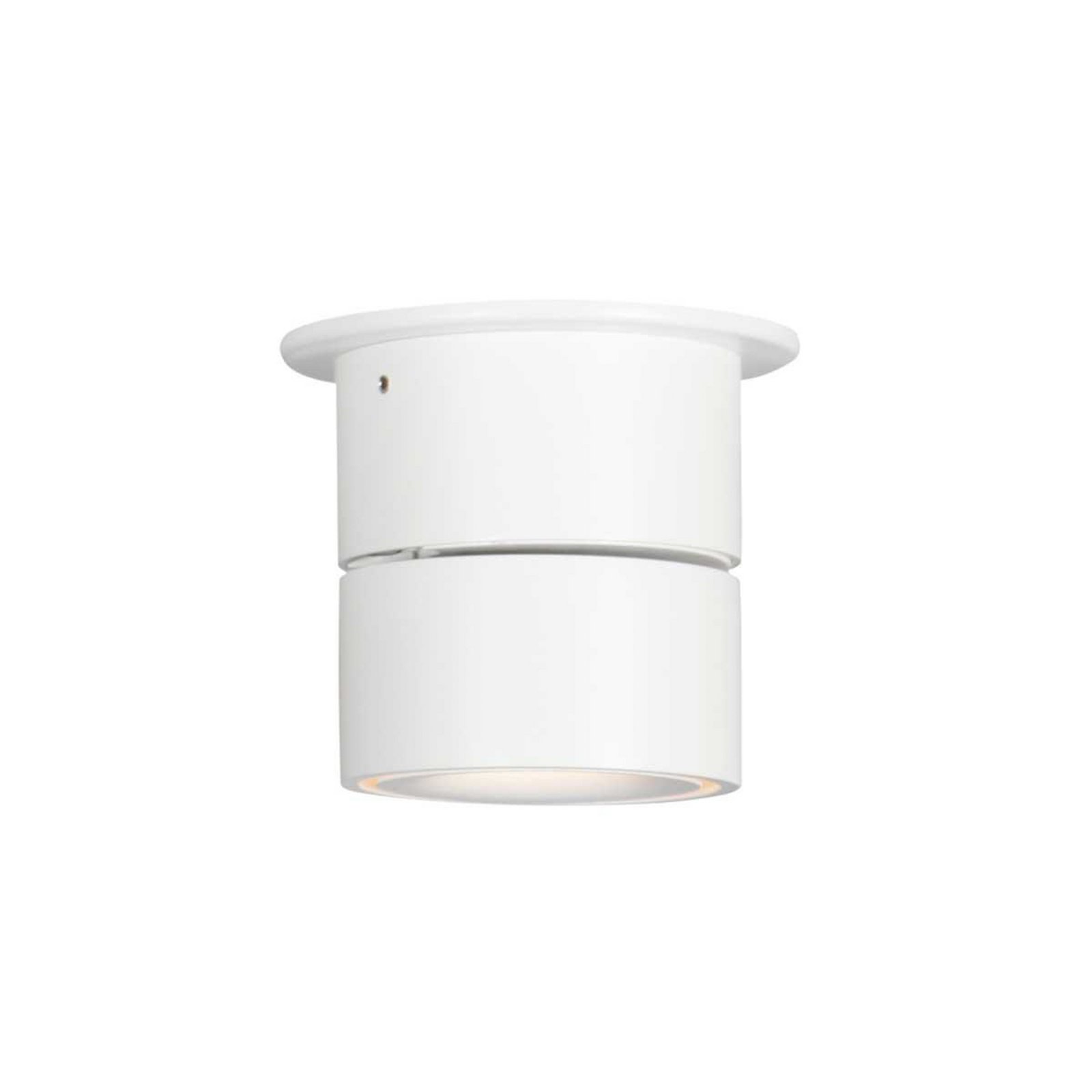 LED ceiling spotlight Fez, white, 1-bulb, metal, swivelling