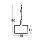 Lampă suspendată Victoria, cromată, sticlă de cristal, 50 cm, E27