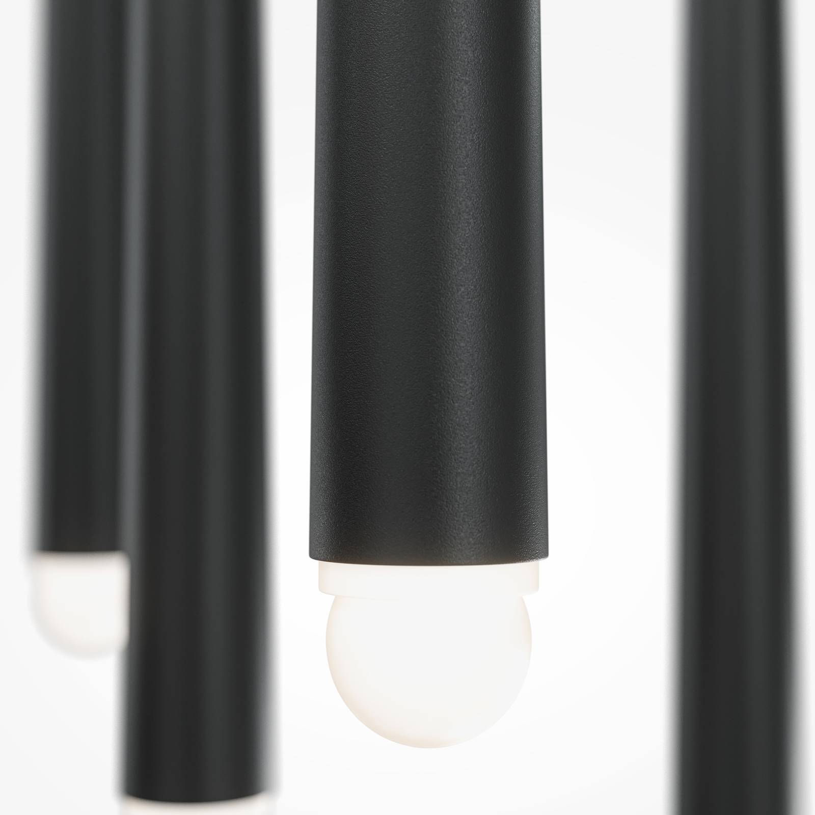 Maytoni Cascade suspension LED, noir, à 5 lampes.