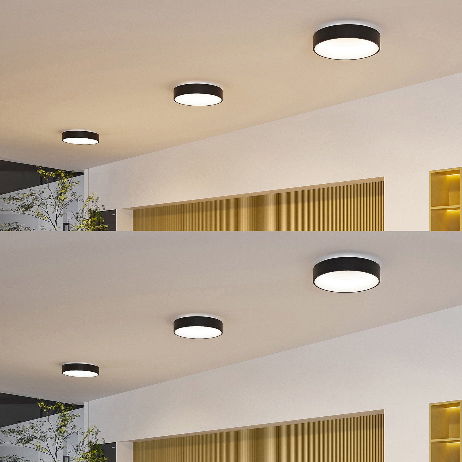 Aleksi Round LED Kattovalaisin Ø45 Black - Arcchio