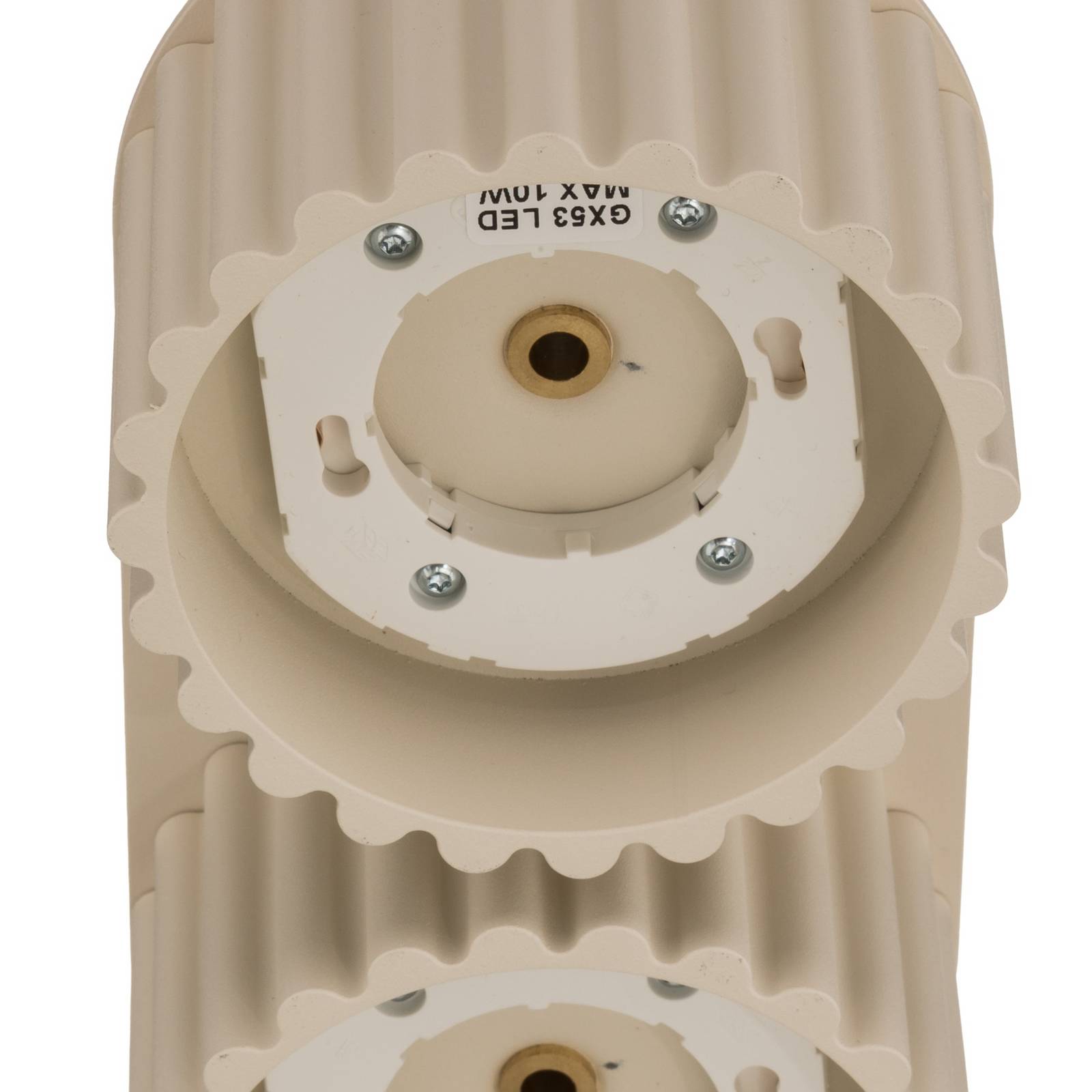 Lampa sufitowa Aura 2, beżowa, 2-punktowa, długość 21 cm, GX53