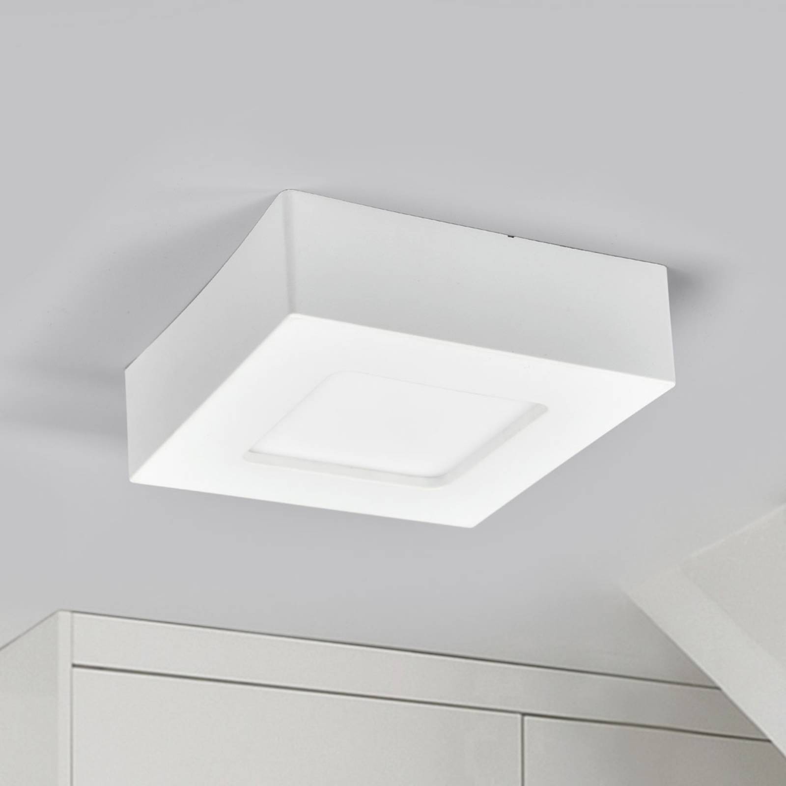 Arcchio Plafonnier LED Marlo blanc 4 000K angulaire 12,8cm