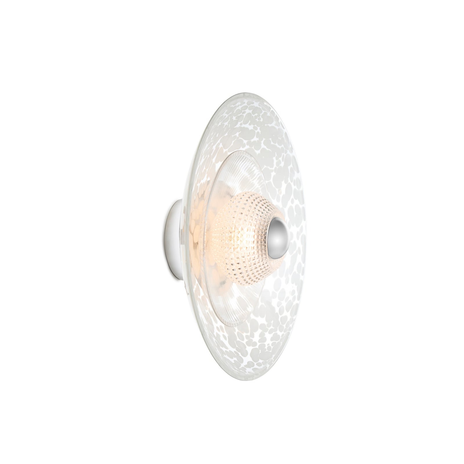 Disco Rama wall light, clear, glass, E27 - DESIGN BY US