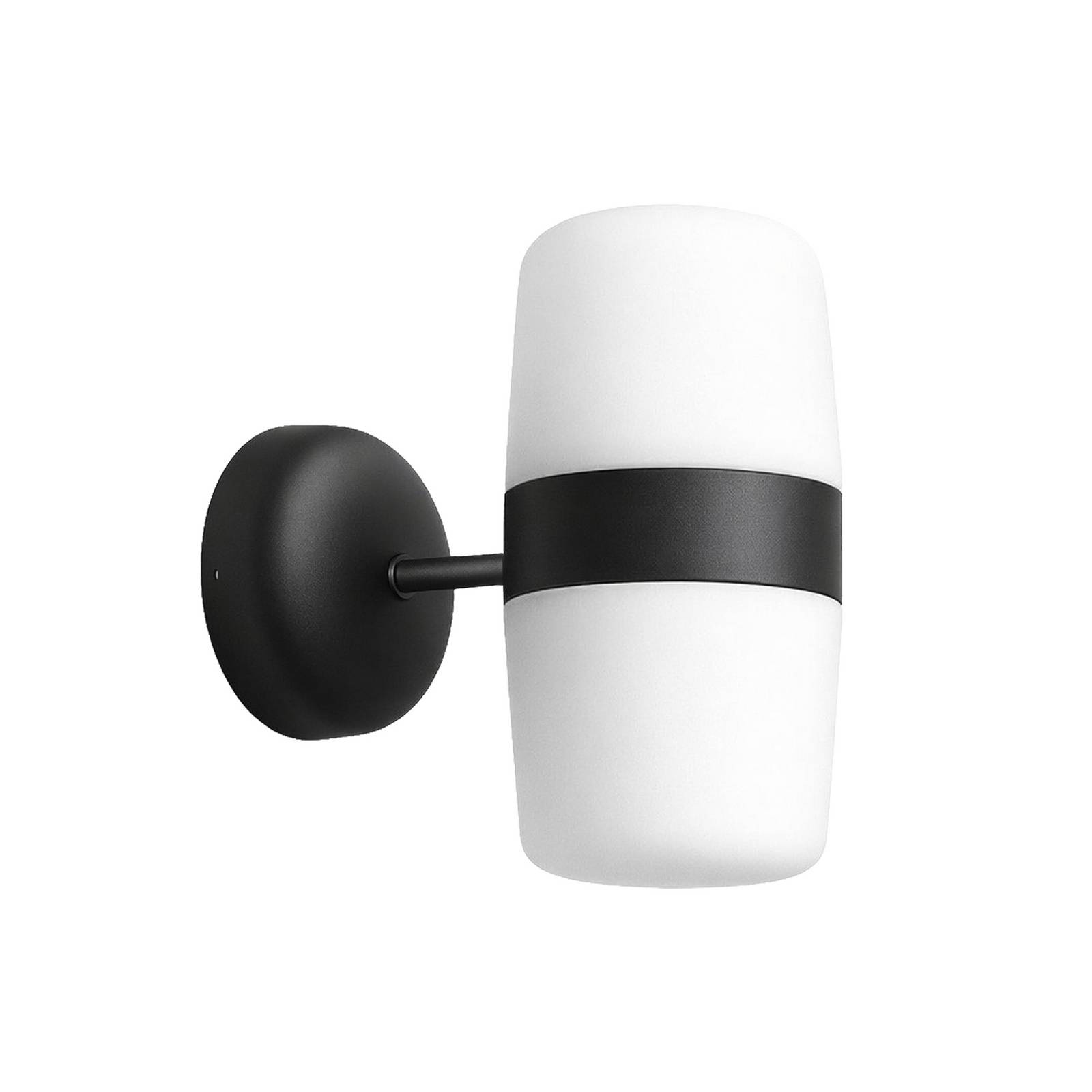 Northern LED-Wandleuchte Hall, schwarz matt, Ø 23 cm, 2-flg