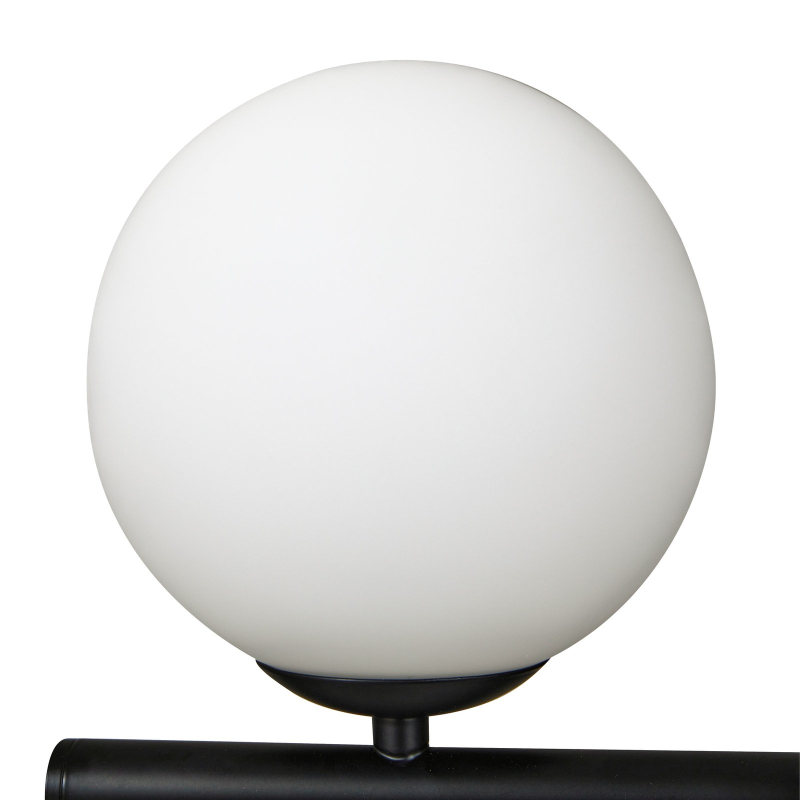 Lucande pendant light Isandro, black / opal, 7-bulb