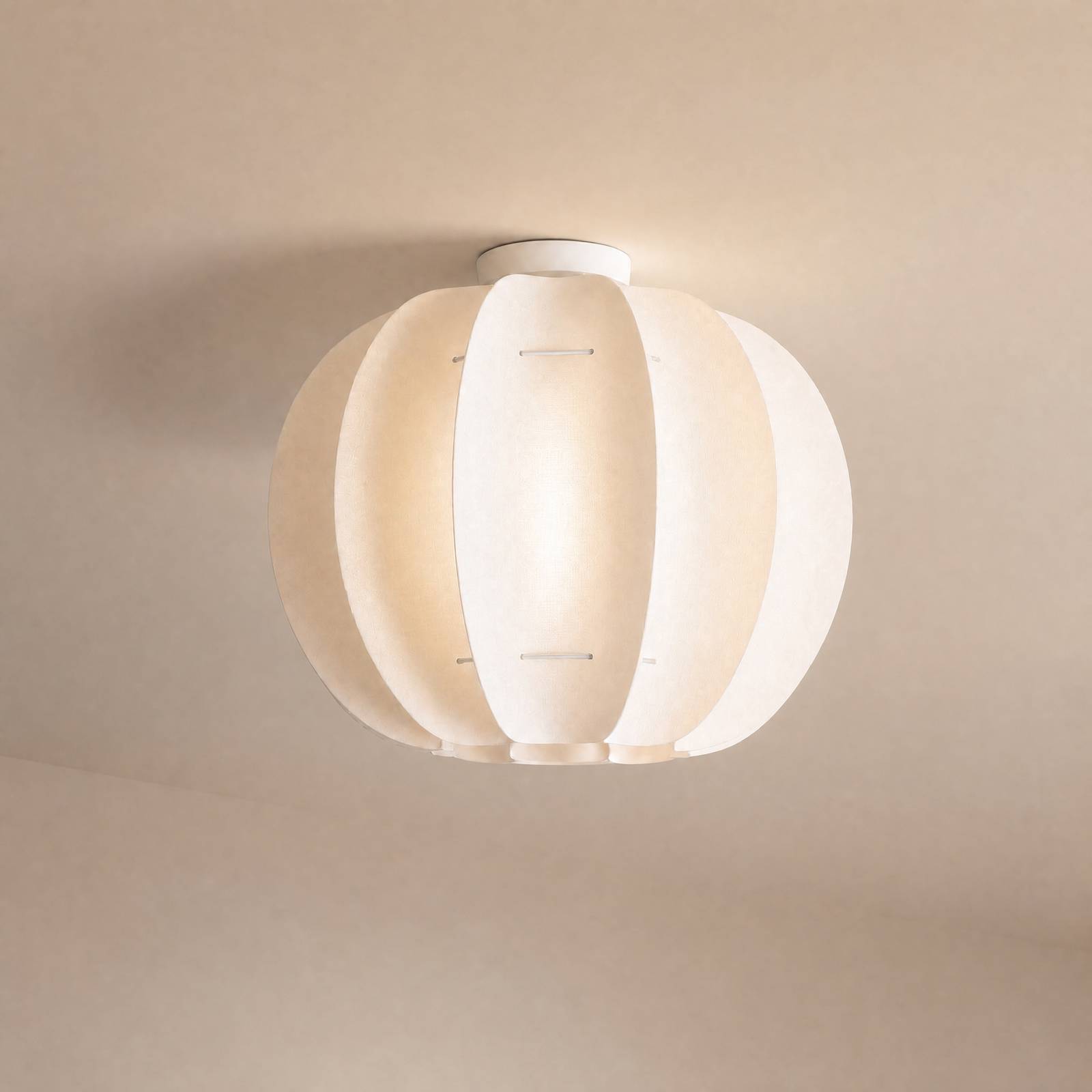 Lindby Winslow Ceiling Light, Cream White, Ø 50 Cm, E27