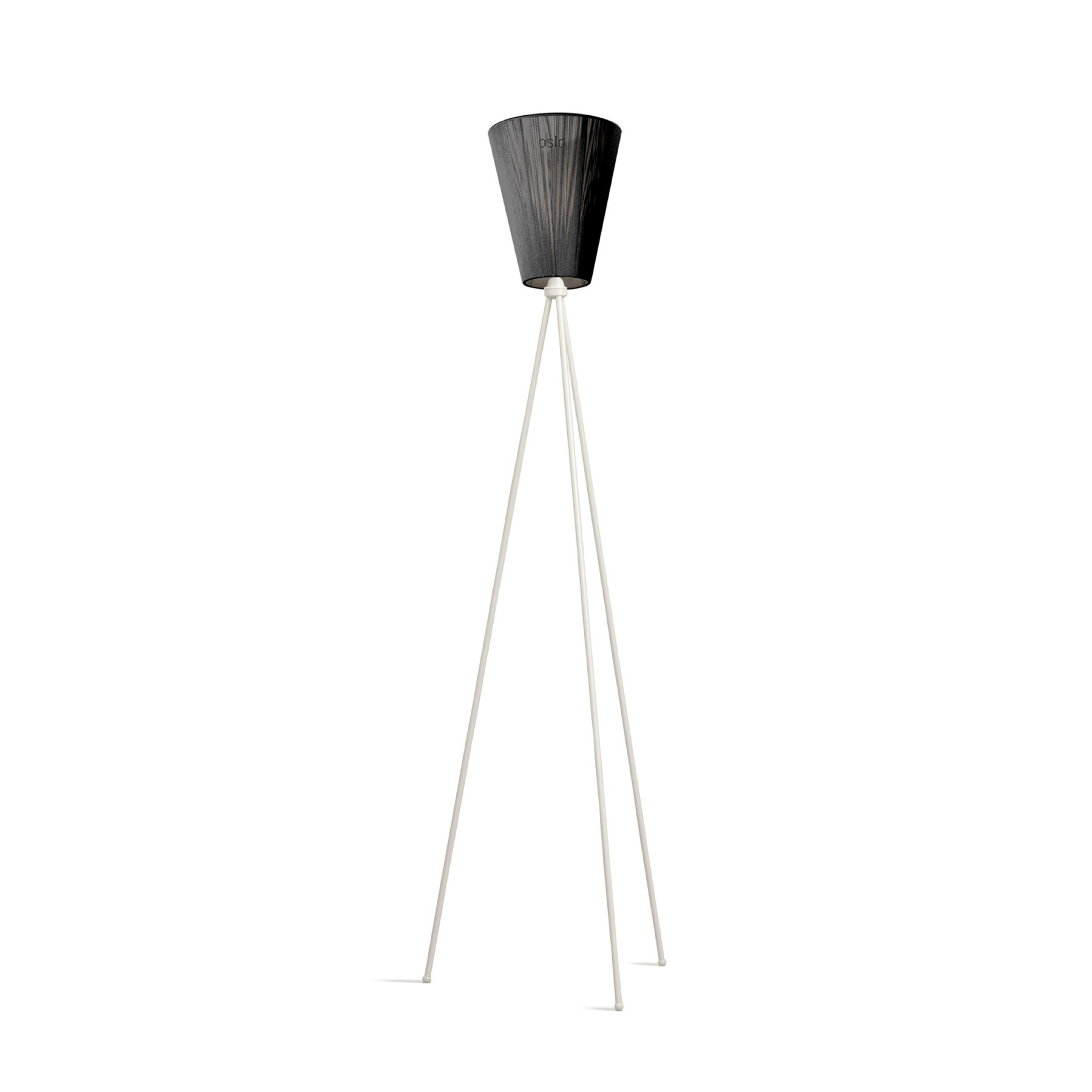 Oslo Wood Gulvlampe White/Svart - Northern