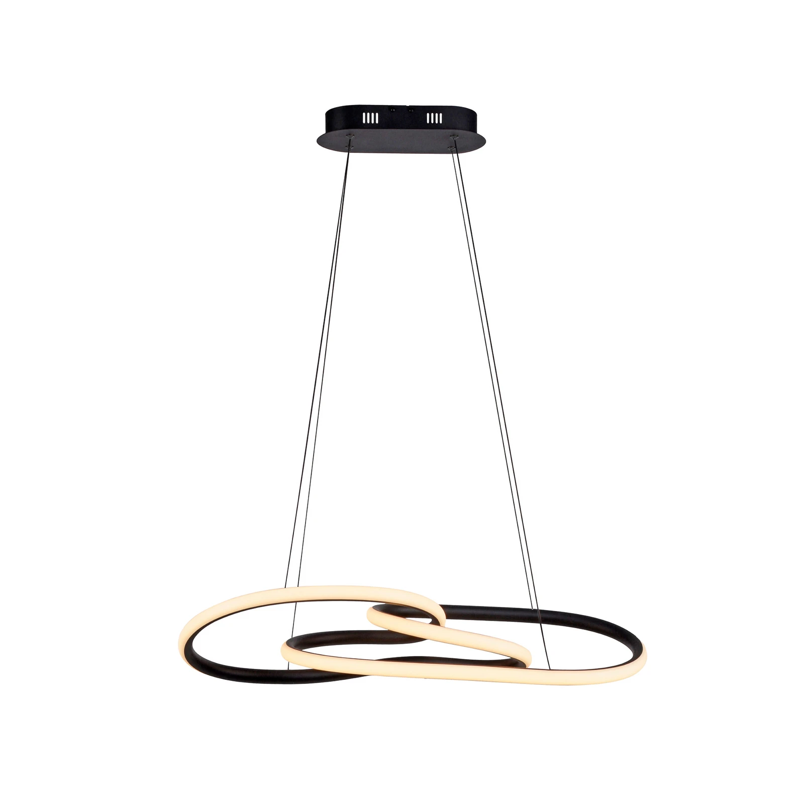 LED závěsné světlo TWIST, černá, délka 76 cm, kovová, Switchdim