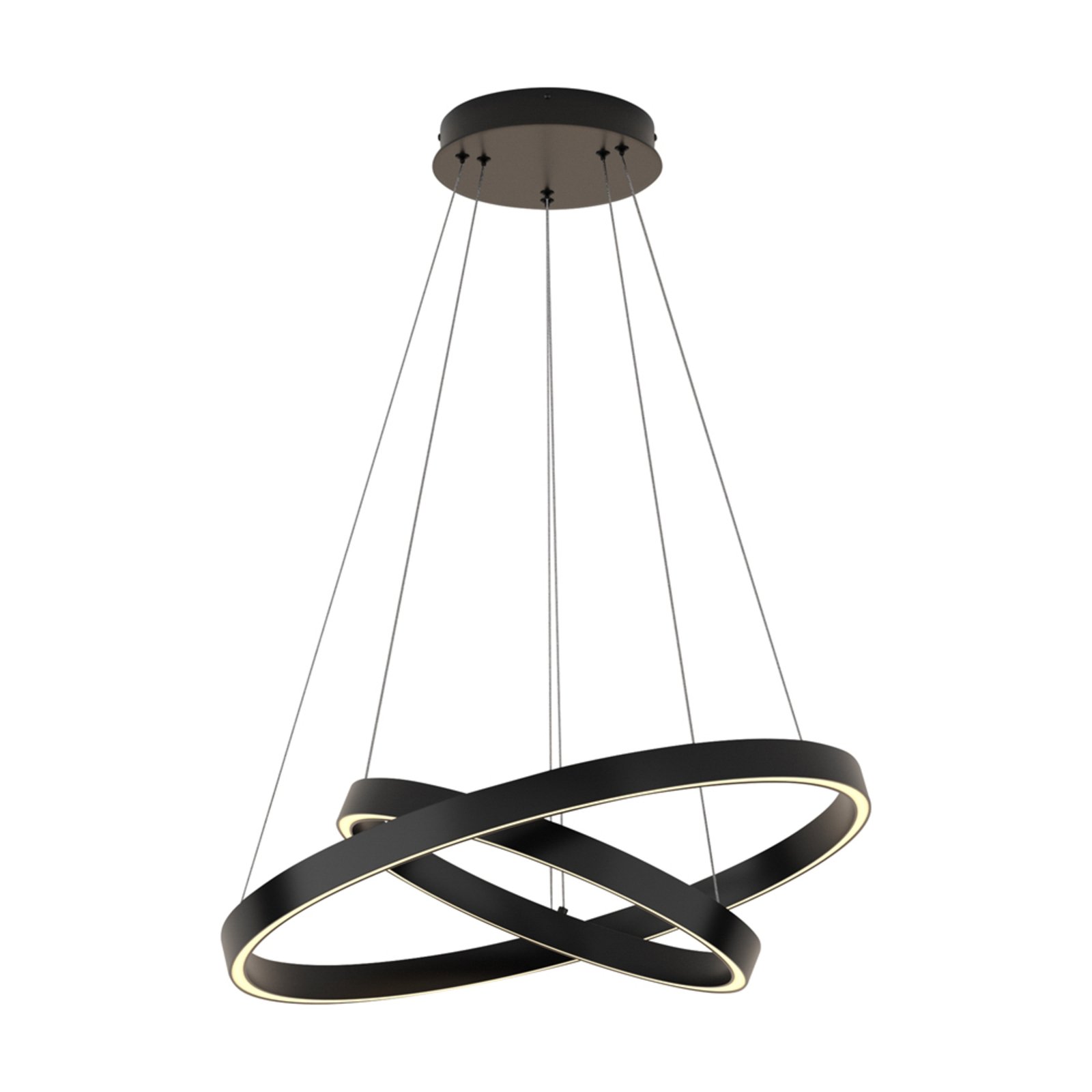 Maytoni Rim висяща лампа 830 2 пръстена Ø 60 cm черен