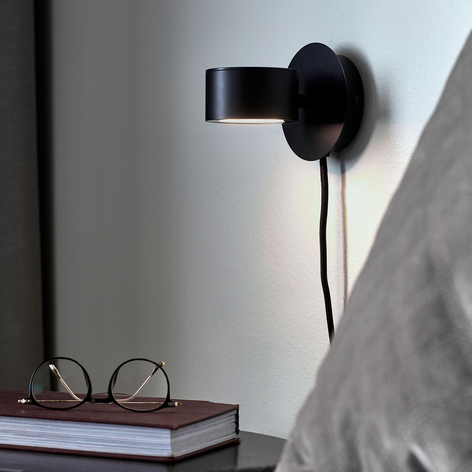 LED-Wandleuchte Clyde mit Stecker und Dimmer