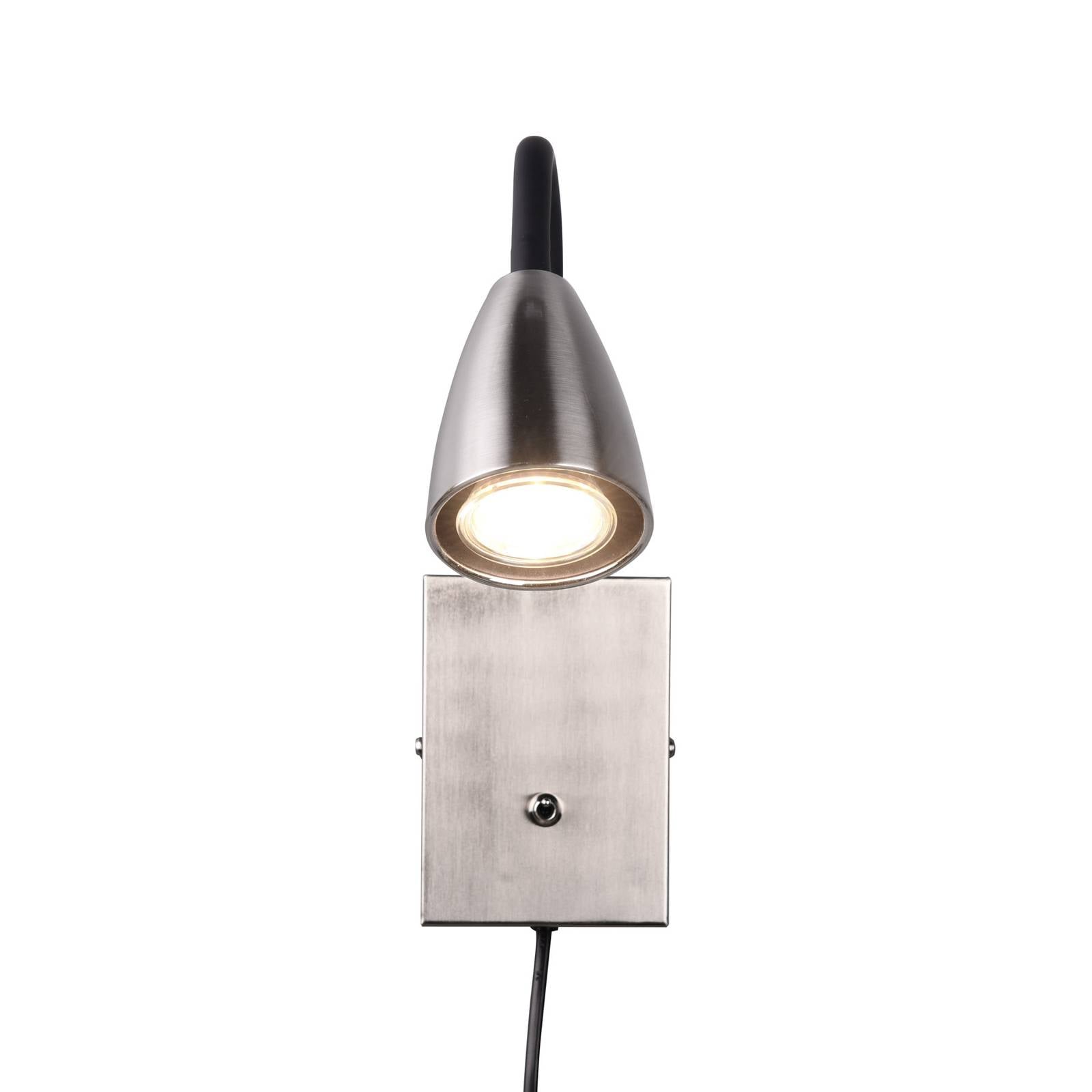  Trio Lighting Trio Lighting Wanda Wall Light With Plug, Matt Nickel 