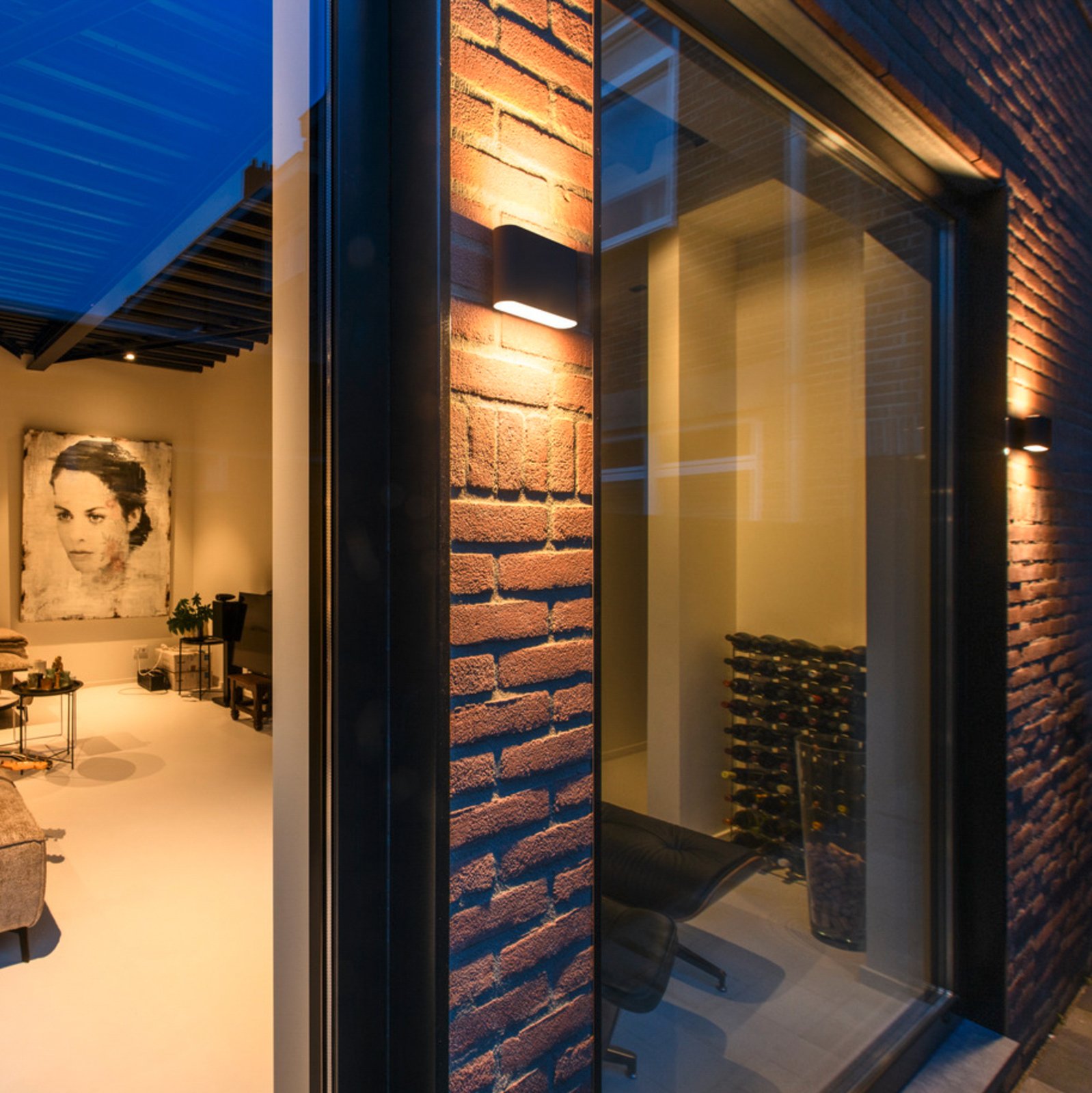 Oval 14 LED Candeeiro de Parede ExteriorIP65 Black - SLV
