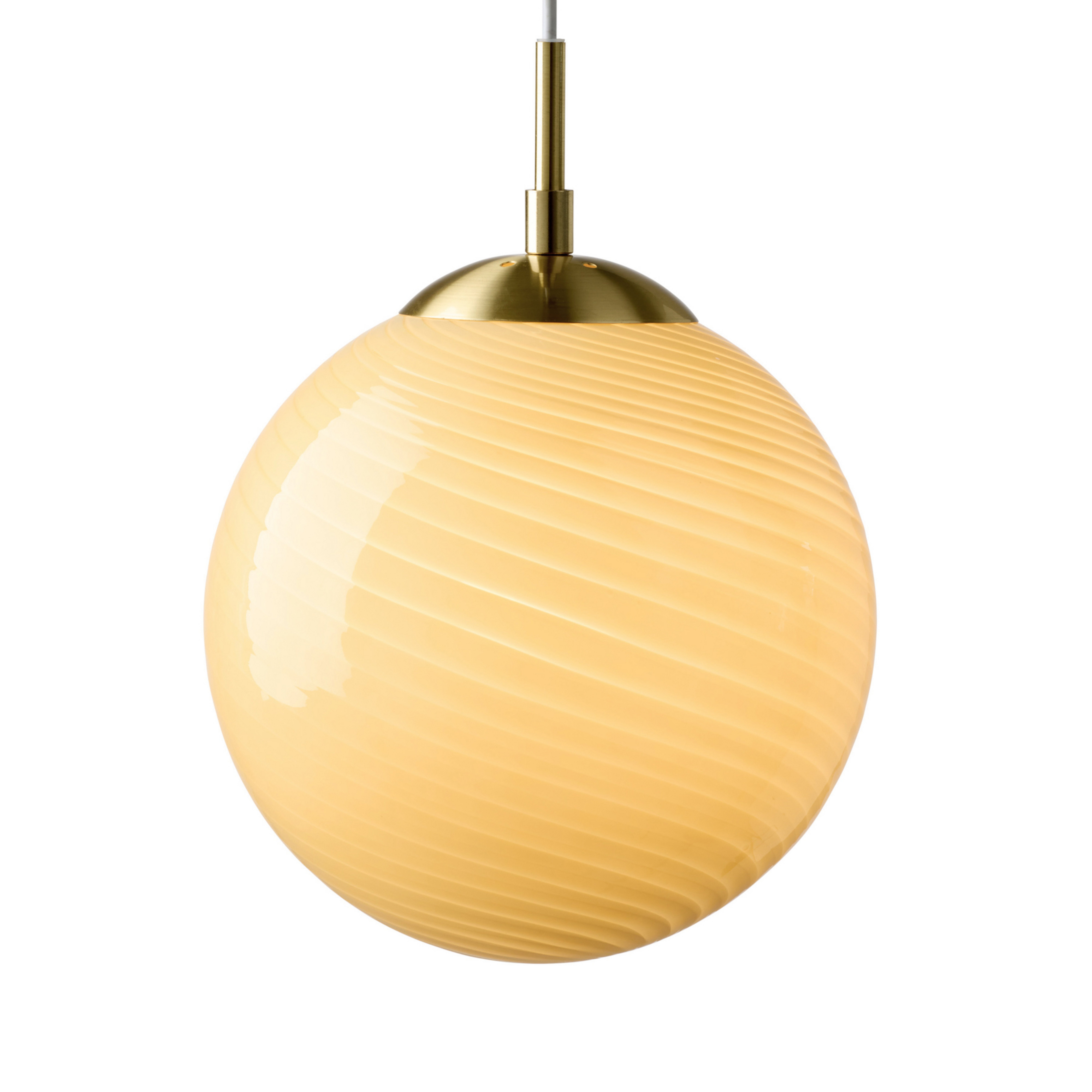 Suspension CANDY BALL crème/laiton vieilli Ø 25 cm - Halo Design