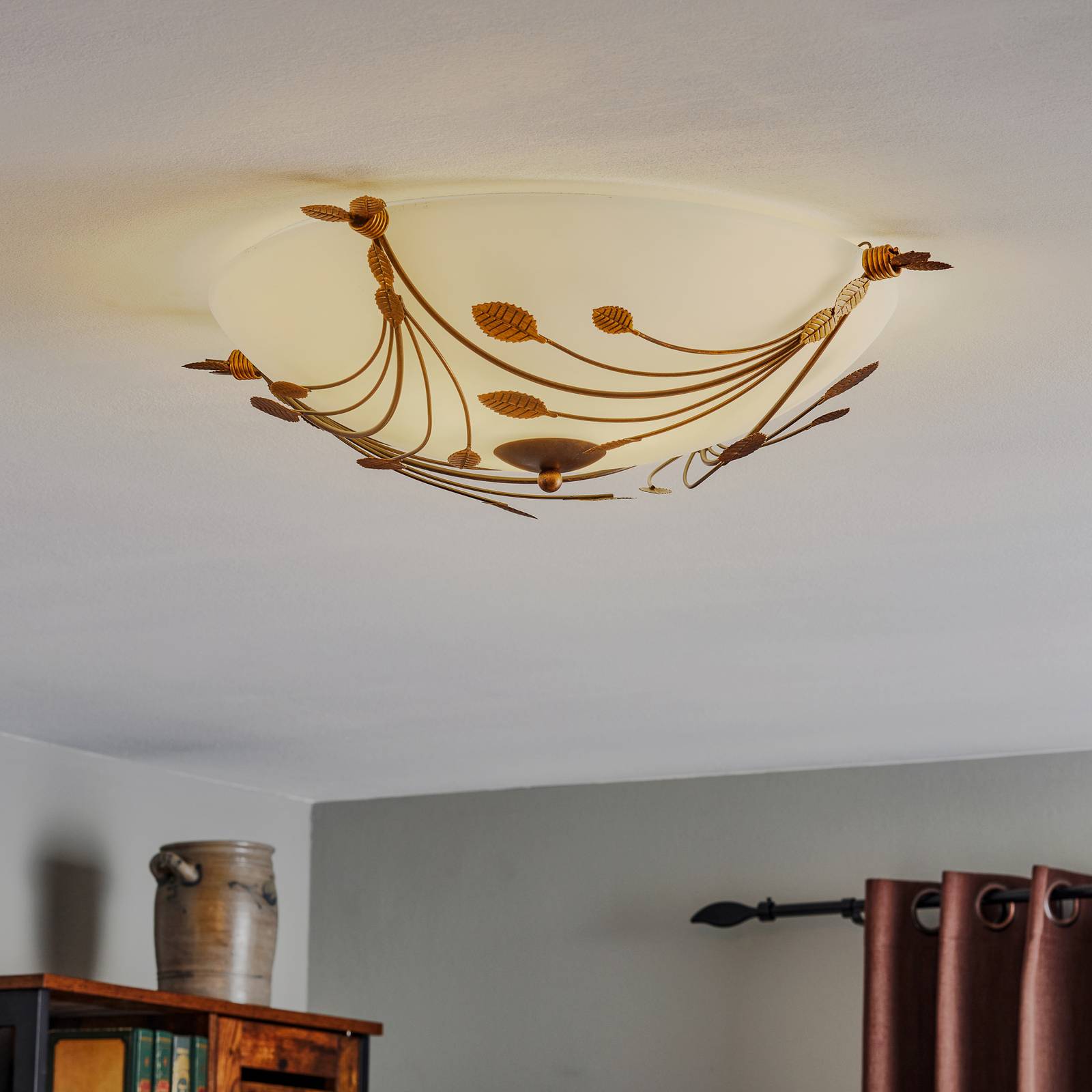 Foglie plafondlamp, 67 cm, 3-lichts