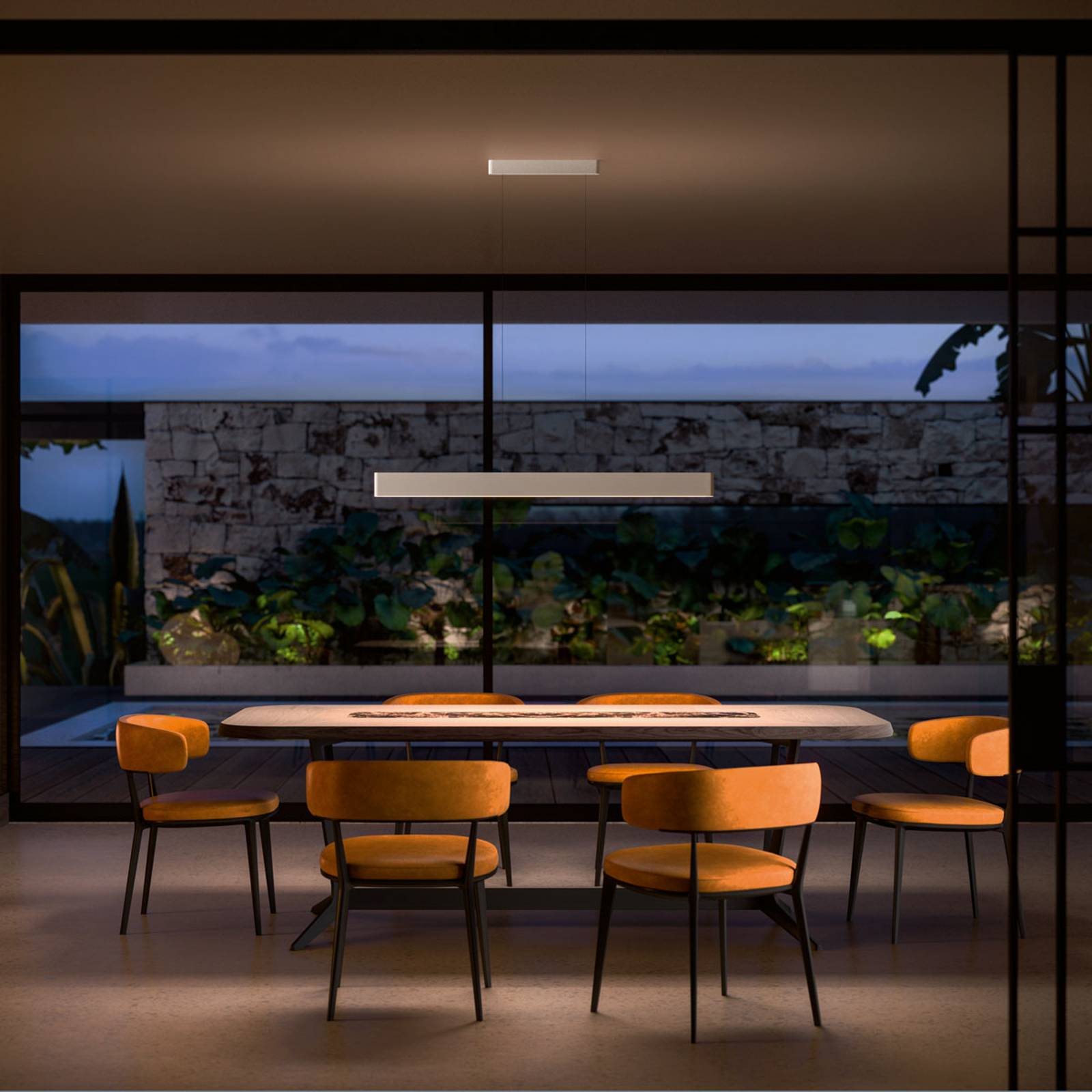 LED-Hängeleuchte Satori, Länge 86,4 cm, weiß, 2.700 K, Alu günstig online kaufen