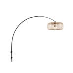 Wandlampe Sparkled Light 4151ZW, schwarz/Bambus natur, E27