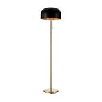 Lampe sur pied Blanca, laiton/noir, fer, hauteur 143 cm