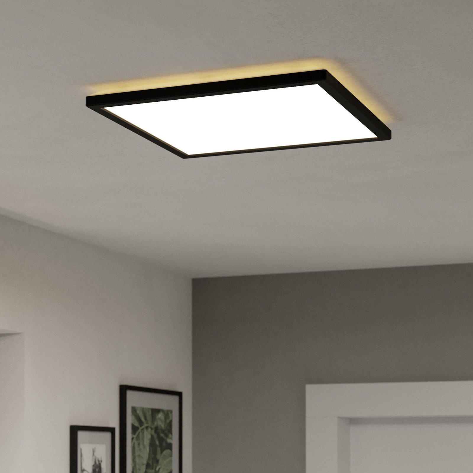 EGLO connect LED-Deckenlampe Rovito-Z, schwarz, 39 x 39 cm