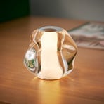 LOOM DESIGN LED table lamp Ice Ball, chrome, Ø 10.5 cm