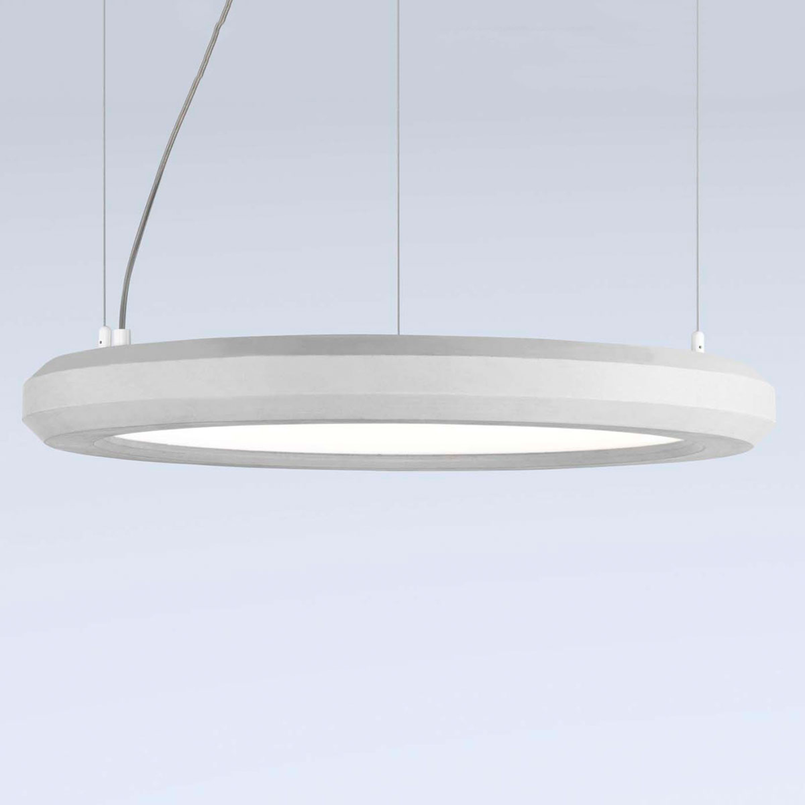 Lampa wisząca LED Materica wewnętrzna Ø 60cm biała