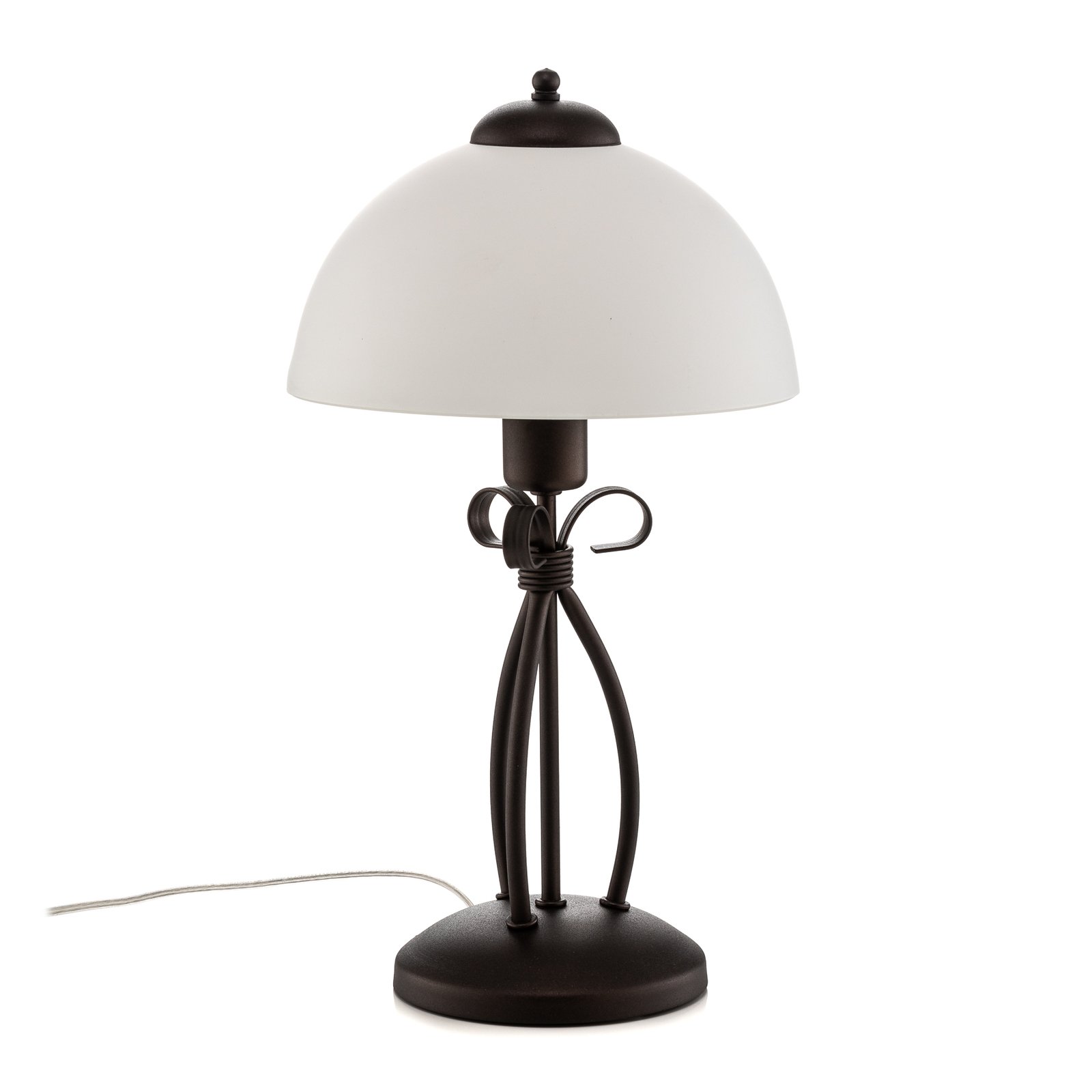 Adoro table lamp with a glass lampshade, brown