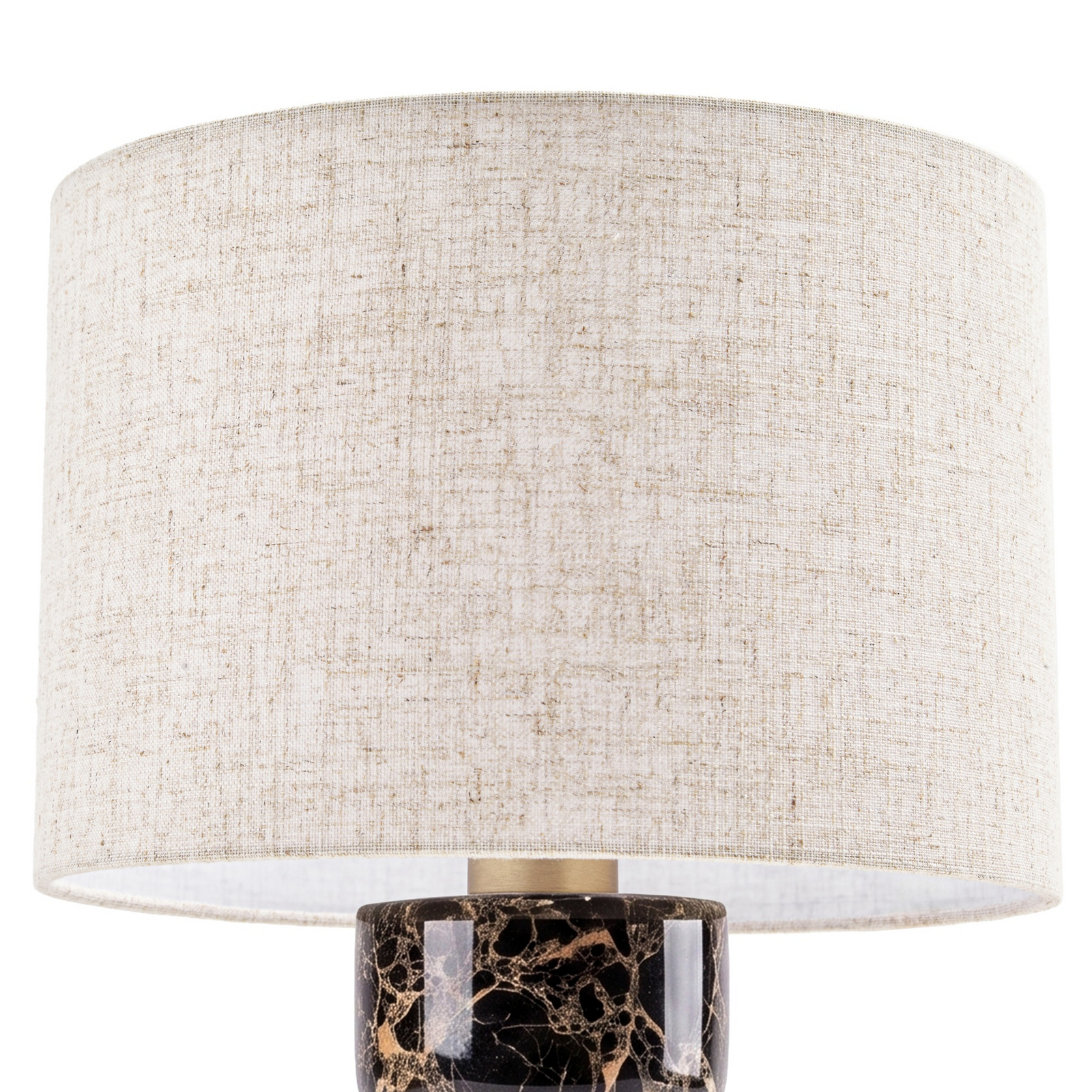 Lampe de table Marcella, hauteur 45 cm, marron/crème, marbre - Lucande