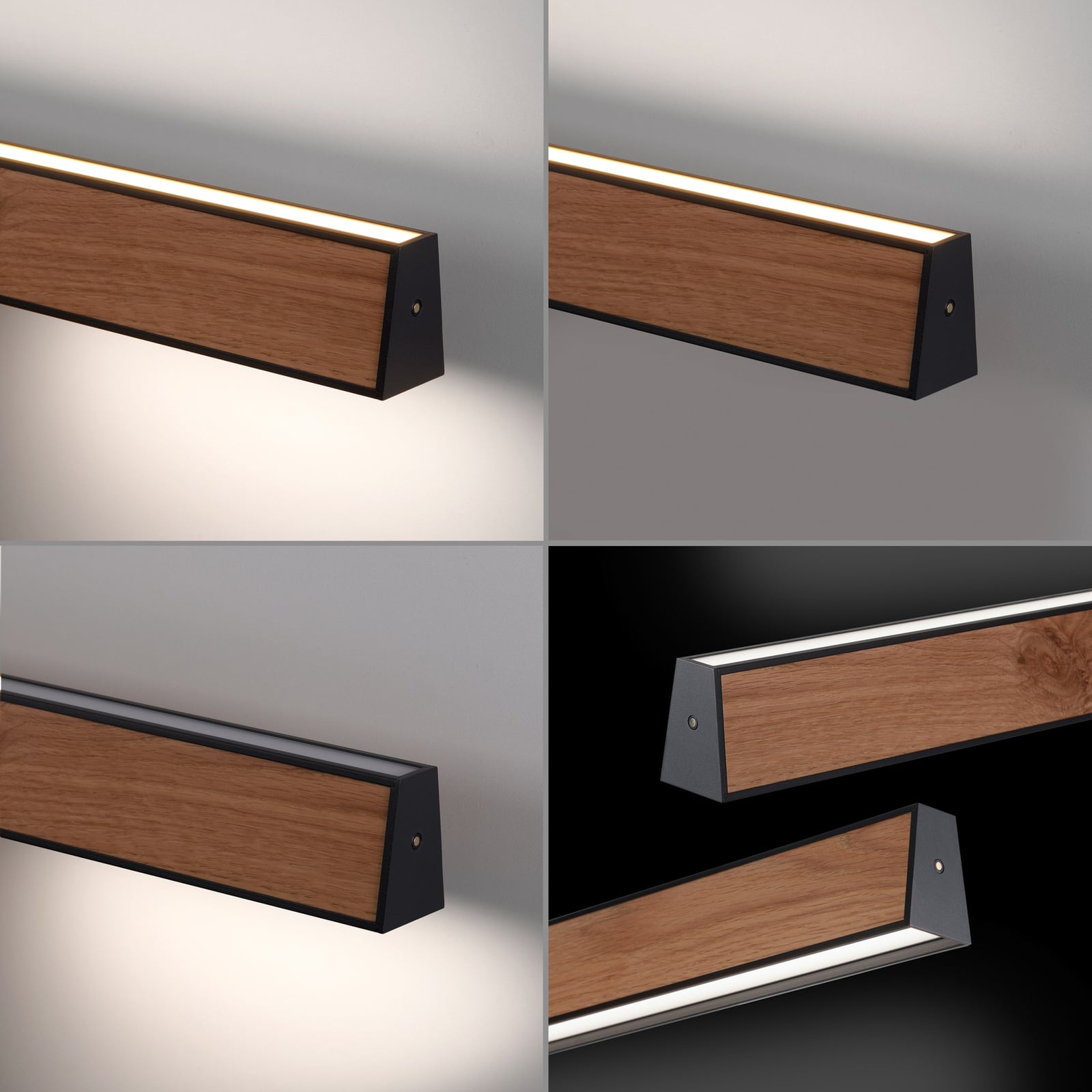 E-Motion LED-pendellampa, ek/svart pärlemor, CCT – PURE E-Motion LED-pendellampa, ek/svart pärlemor, CCT – PURE
