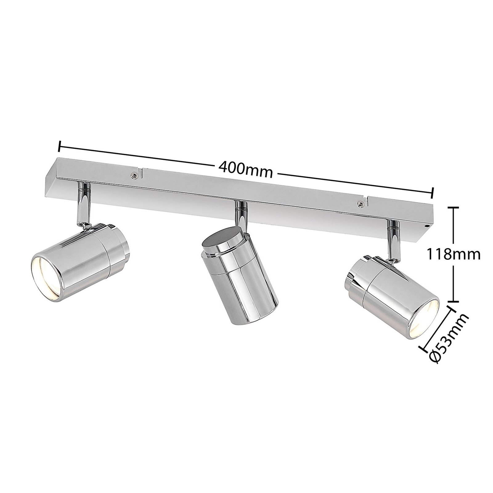 Remilan 3 Deckenleuchte Chrome - Lindby