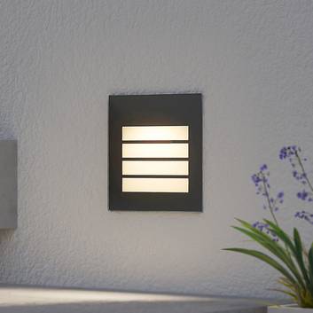 Arcchio Yariki LED-vægindbygningslampe gitter sort
