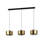 Suspension Dugla dorée, 128 cm, à 3 lampes - Stars of Light