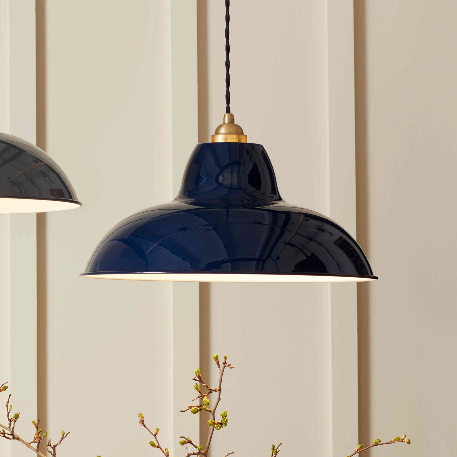 Original 1227 Midi Wide Brass Taklampa Ink Blue - Anglepoise