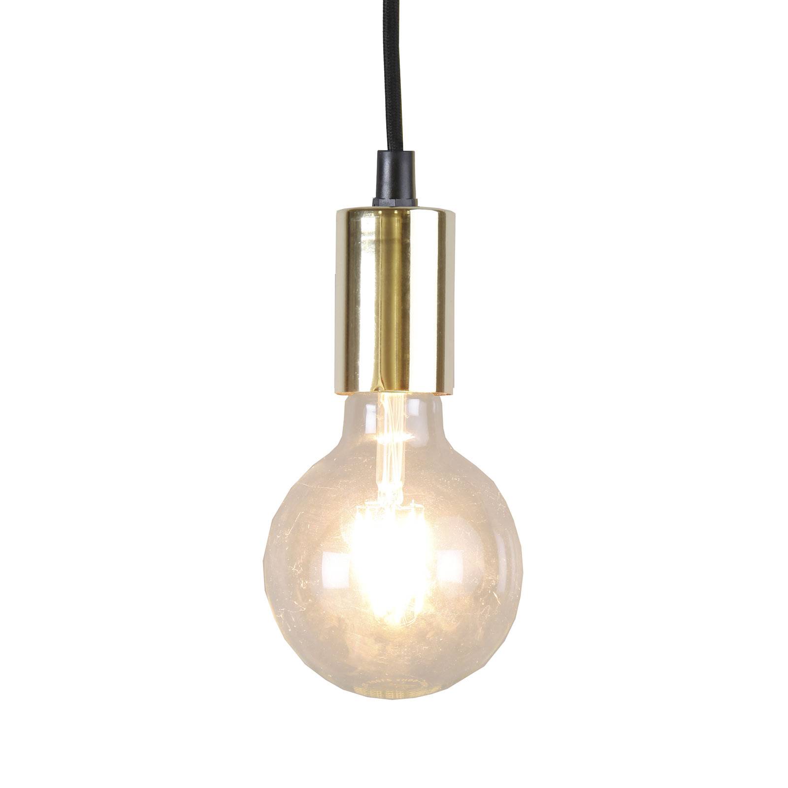 Star Trading Stil E27 socket with cable, gold-coloured - Hanging Light - Black