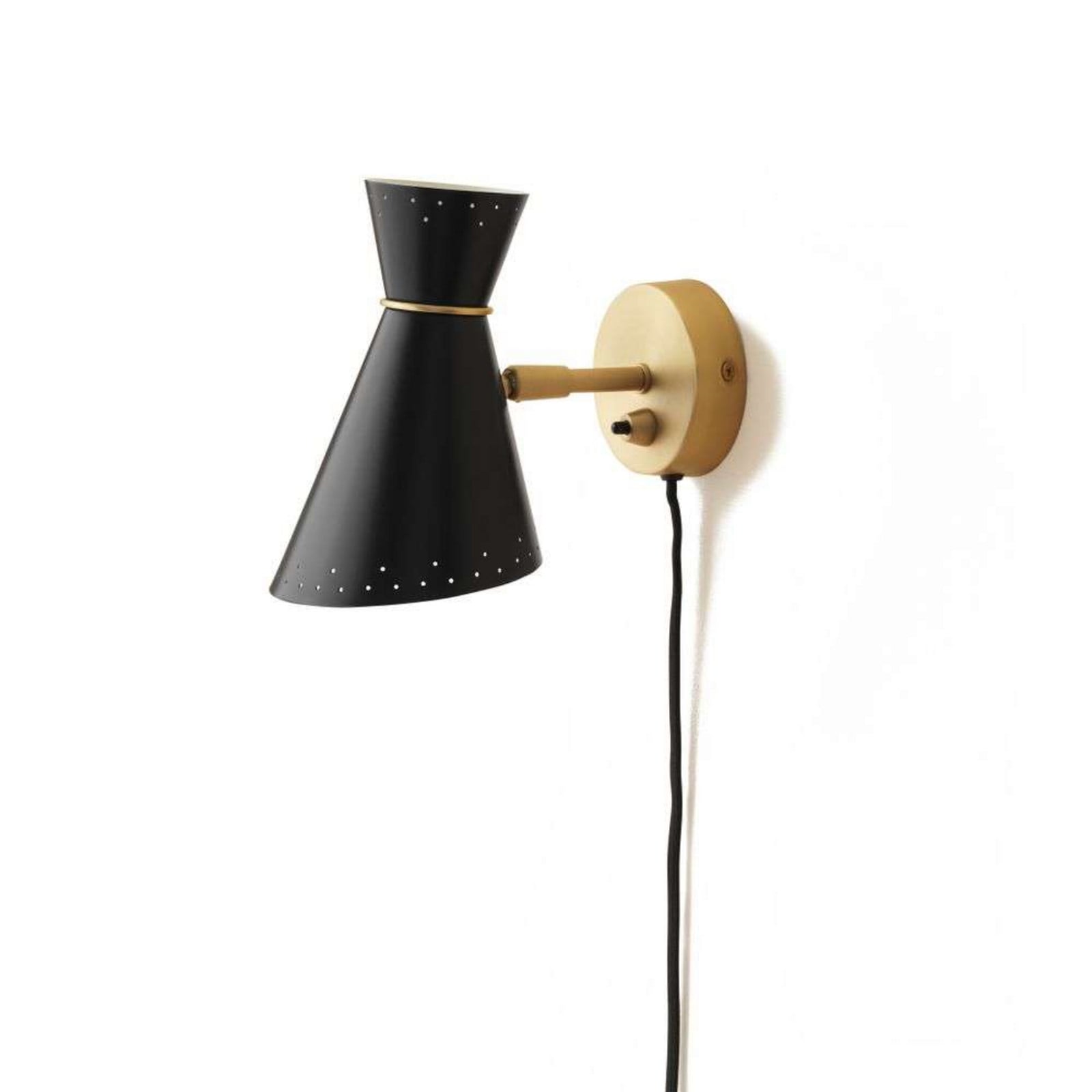 Bloom Væglampe Black Noir Warm Nordic - Stue - Vintage - Metal - Med skærm