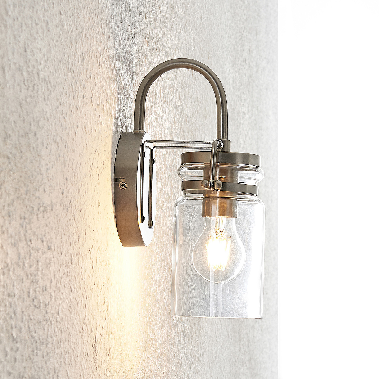 Lindby Vintus applique, nickel Luminaire.fr