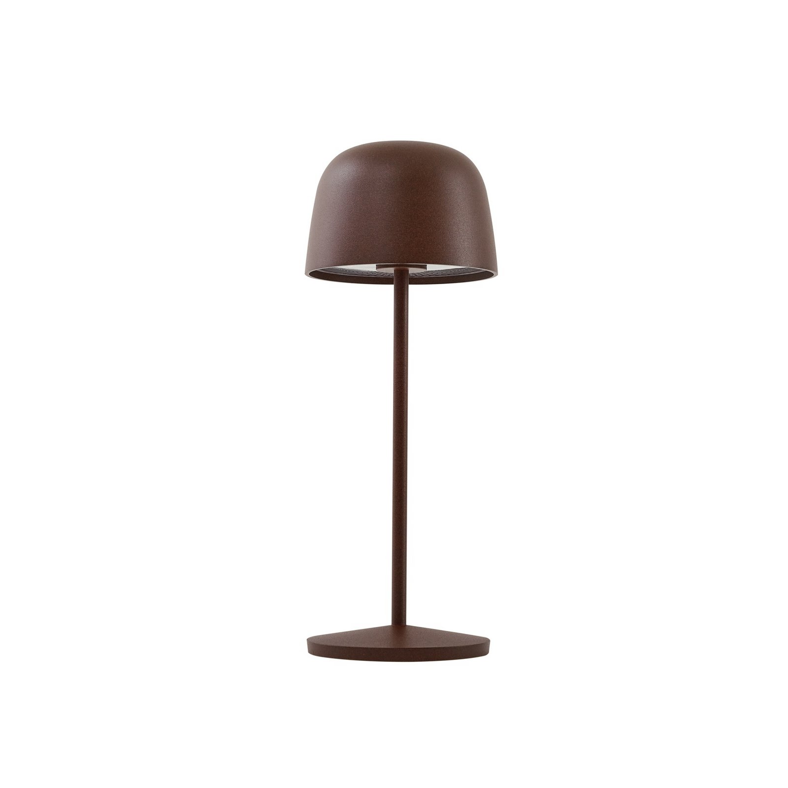 Lindby Arietty LED battery-powered table lamp, brown, dimmable, IP54