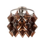 By Rydéns Deckenleuchte Gemma, braun, Stahl, Glas, E27