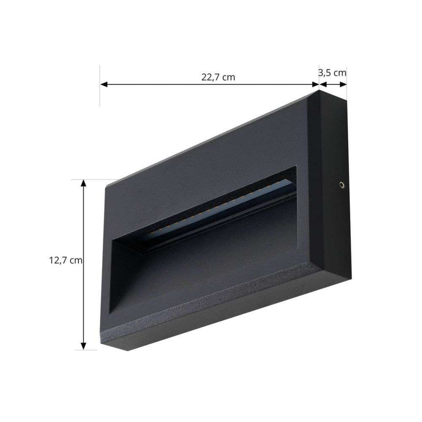 Weno LED En el exterior Aplique de Pared Negro - Lucande