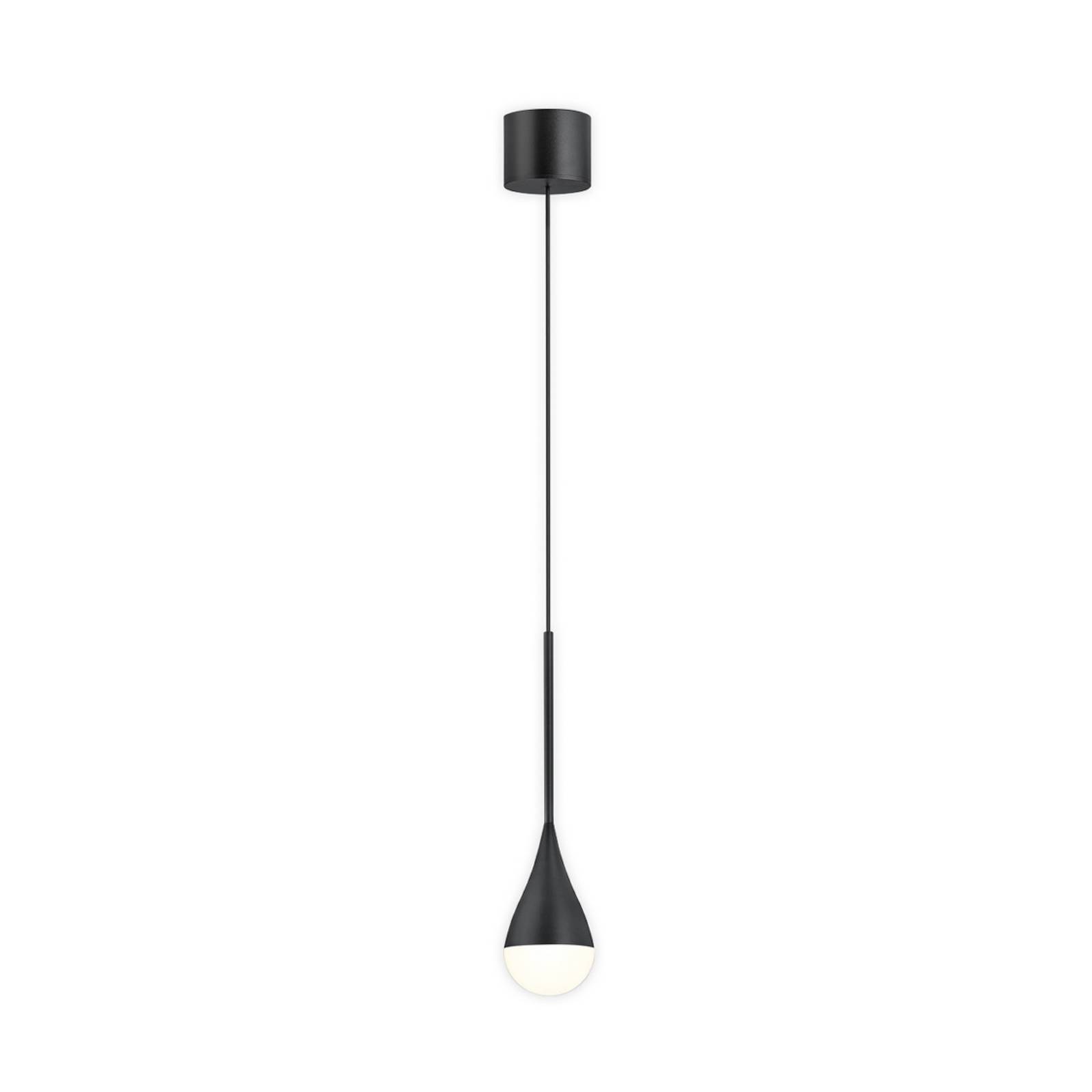 Helestra LED-Pendelleuchte DUC, schwarz, IP44, Ø 7 cm