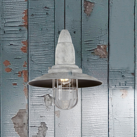 Maritime Pendelleuchte Fisherman, grau antik